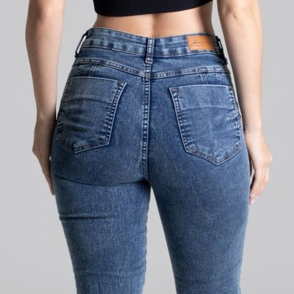 Sawary Women's Cobalt Blue Butt-Lifting Shape-Enhancing Jeans - Picture 7 of 8